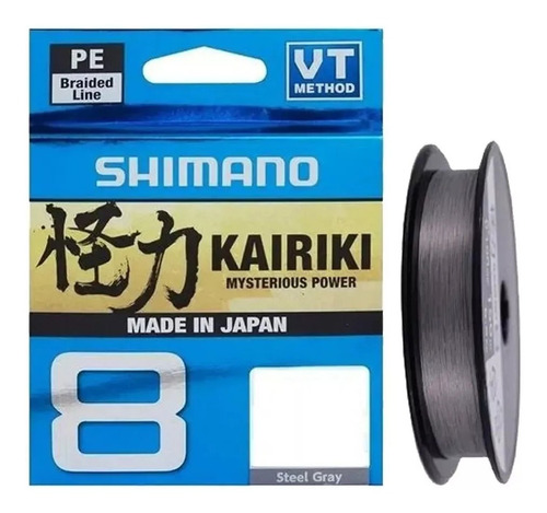 Linha Mult Shimano Kairiki X8 6,8kg 15lb 0.160mm -150m Cinza