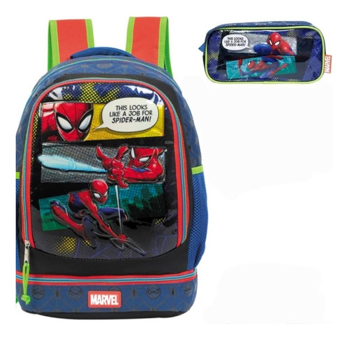 Morral Bolso Spiderman Escolar Lonchera Cartuchera B