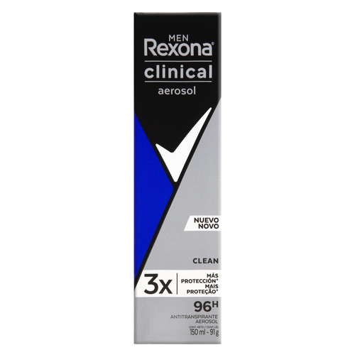 Antitranspirante Aerossol Clinical Clean Men 150ml Rexona