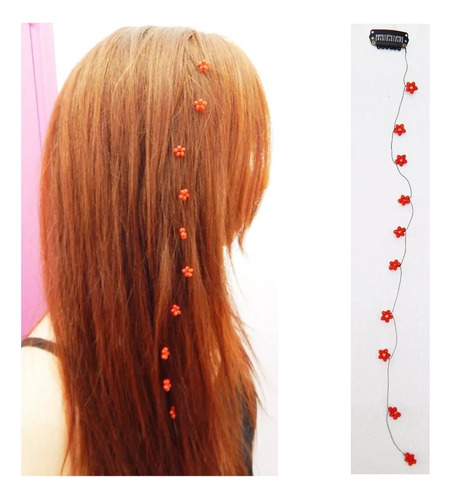 Hilos Colgantes Flores Y Corazones Para Cabello