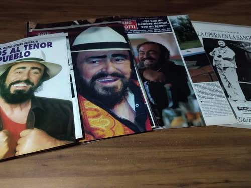 Luciano Pavarotti * Lote 100 Paginas Revistas Clippings