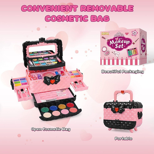 Juego De Cosméticos Con Espejo Maquillaje Para Niñas