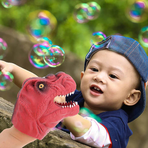 Juguete Creativo Para Marionetas Con Cabeza De Dinosaurio, 2