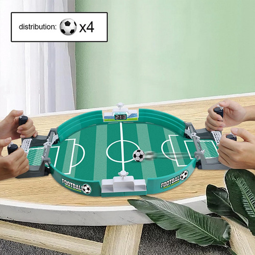 Imagen 5 de 9 de Juego Fútbol Tablero Juguetes Conjunto 4 Bolas Grandes