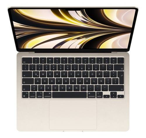 MacBook Air M2 2022 starlight 13.6", Apple M2 8GB de RAM 256GB SSD, Apple M2 10-Core GPU 2560x1664px macOS