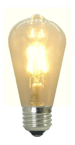 Foco Pera Vintage Led Luz Calida 4w E27 Edison Transparente Color de la luz Blanco cálido