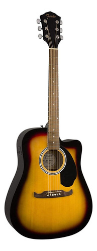 Guitarra Electroacústica Fender Alternative FA-125CE para diestros sunburst nogal brillante