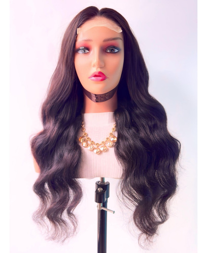 Peruca Front Lace Hd 100% Cabelo Humano Virgem Castanho Escuro Divisão Livre No Topo 4x4 Em Lace Hd 65cm 270g Touca Com Ajustes Na Nuca