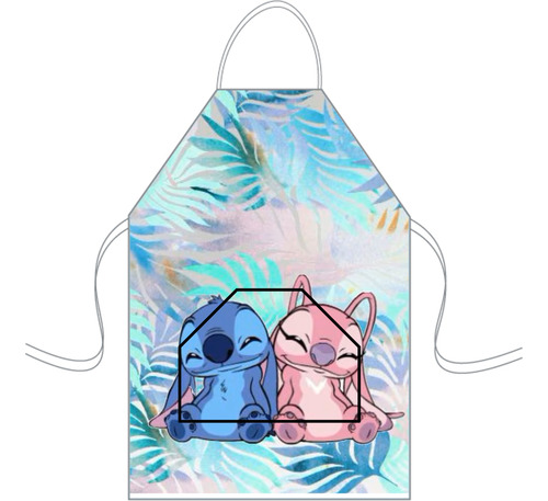 Delantal Cocina Mediano Para Niños Mini Chef Personalizado Stich Y Angel 16 Personalizado