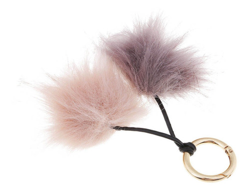 Imagen 4 de 7 de Llavero De Peluche Artificial Color Puro Colgante Para Bolso