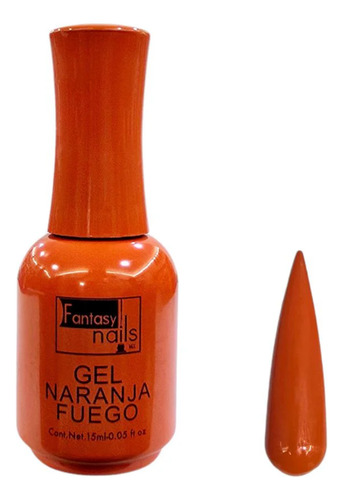 Gel Polish Uv Fantasy Nails Color A Elegir 15 Naranja Fuego