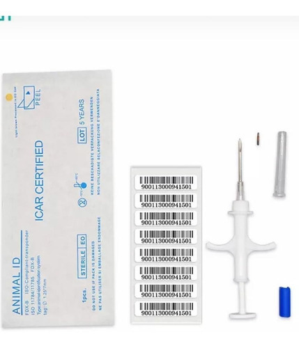 Animal ID Microchip 1 unidad de color blanco