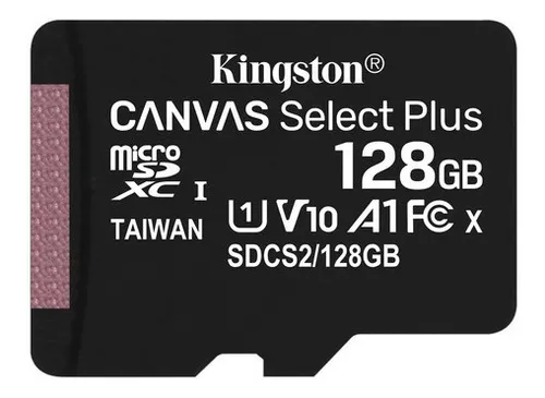 Tarjeta de memoria Kingston Canvas SDCS2/128GB Canvas Select con adaptador SD 128GB