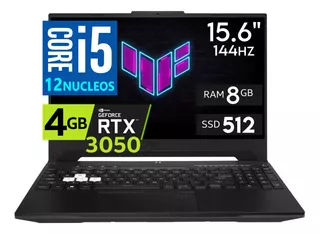 Asus Tuf F15 Core I5 12500h Ram 8gb Ssd 512gb V. 4gb Rtx3050