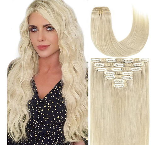 Caliee Extensiones De Cabello Humano Real Con Clip Para Cabe