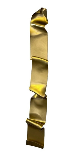 Escultura De Parede Formato Fita Ouro Aberto 40x140