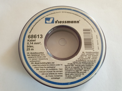 Imagen 1 de 1 de Cable Para Maquetas Todas Las Escalas Viessmann 68613 Azul