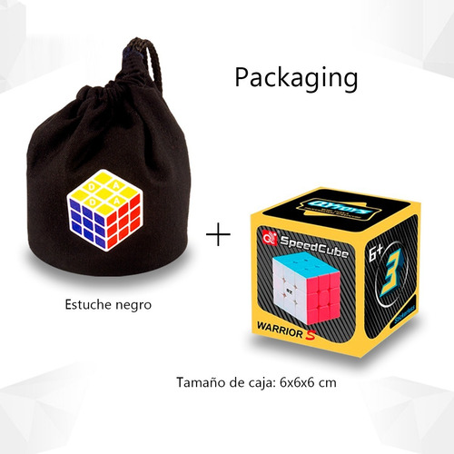 Imagen 6 de 10 de Cubo Rubik 3x3 Qiyi Warrior S De Velocidad + Estuche