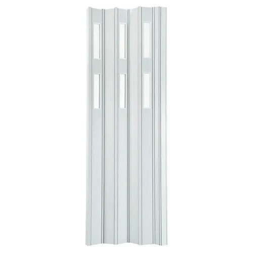 Puerta Plegadiza Pvc Con 2 Vidrios De 0,65 X 2