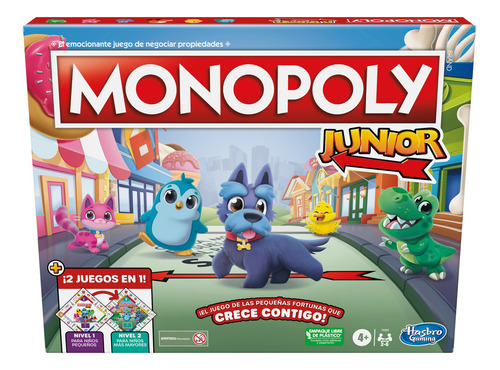 Juego De Mesa Monopoly Junior 2 Juegos En 1 Hasbro