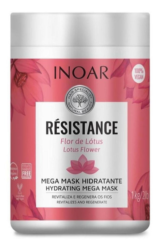 Inoar Résistance Flor De Lótus - Máscara Capilar 1000g