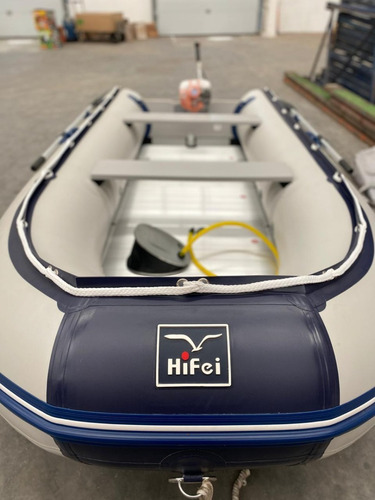 Bote Inflable Con Piso De Aluminio Y Quilla 3.80 Mts + Motor