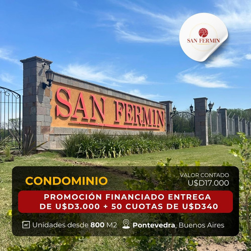 Terreno Lote En Venta Barrio Cerrado Financiado Zona Oeste