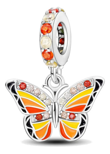 Charm Mariposa Monarca Plata Ley 925