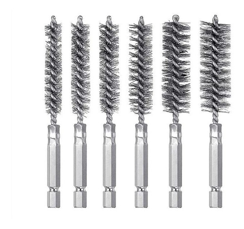 6pcs For Power Drill Cylinder Bore Brush Set With Hex