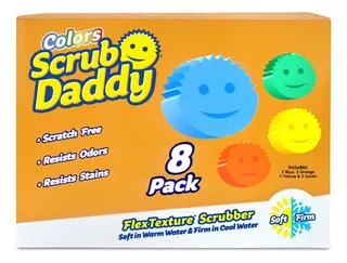 Esponja Scrub Daddy Pack De 8 Peças Colors ~