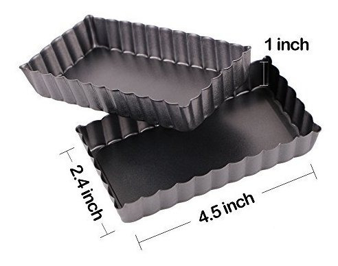 Juego De 4 Moldes Tartas Mini Con Fondo Desmontable Para