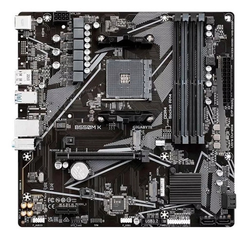 Placa Mãe Gigabyte B550mk Ddr4 Am4 Micro Atx Pronta Entrega