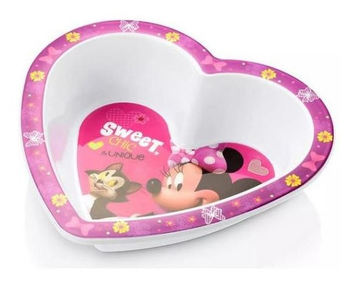 Imagem 1 de 3 de Prato Fundo Para Microondas Minnie - Multikids