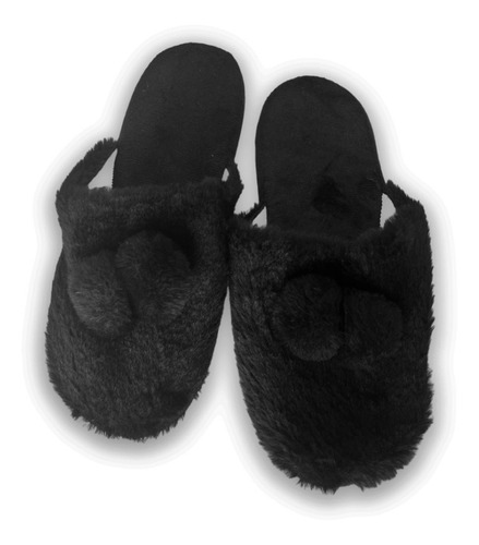 Pantuflas Dama Afelpadas Lisa Pompón