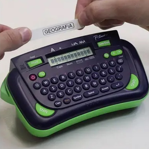 Rotuladora Brother PT-80 azul-marinho/verde