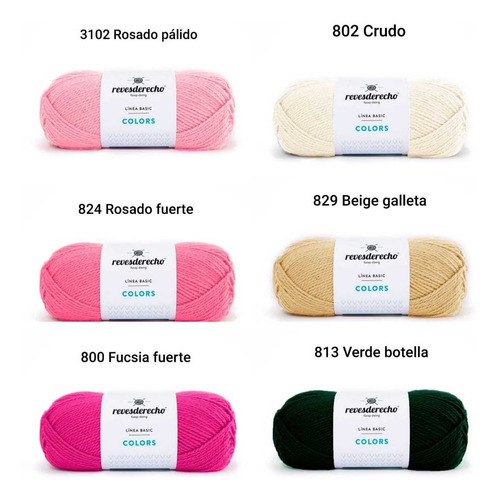 Pack 10 Lanas De 100 Gr C/u Para Tejer Colores A Elección