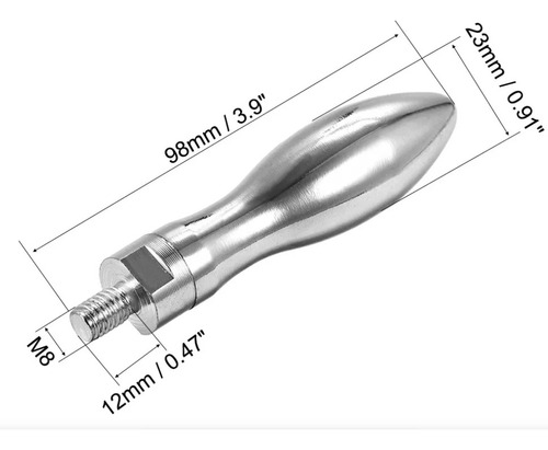 2 Perilla Niveladora Con Tornillo M8x12mm Manijas Giratorias