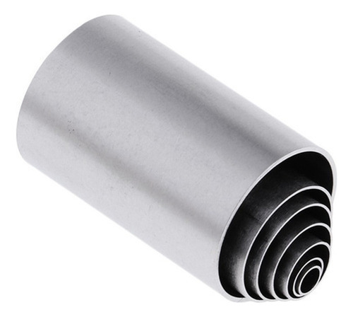 A 7pcs Aço Inoxidável Forma Redonda Mousse Anel Molde Mini