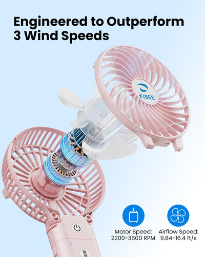 Ventilador Portátil Plegable 180 3 Velocidades De Viento