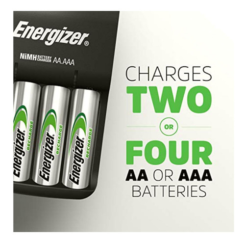 Energizer Recharge Basic Charger With 2 Aa Nimh Rechargeable