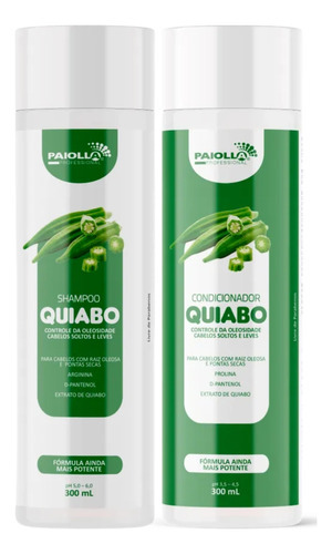 Kit Paiolla Quiabo Shampoo E Cond 300ml Antioleosidade