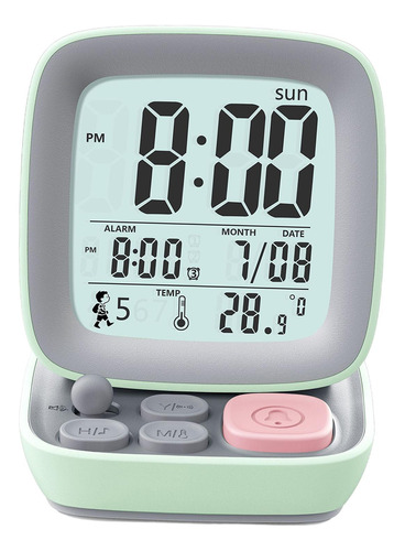Divertido Despertador Digital Tipo Computadora, Relojes De M
