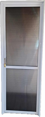 Puerta De Aluminio Con Policarbonato Tonalizado Gris -70x200