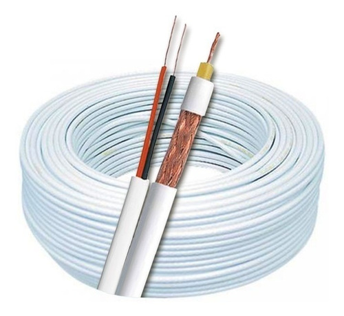 Cabo Coaxial Rf 4mm 80% Malha Bipolar 100m Cftv Telecam