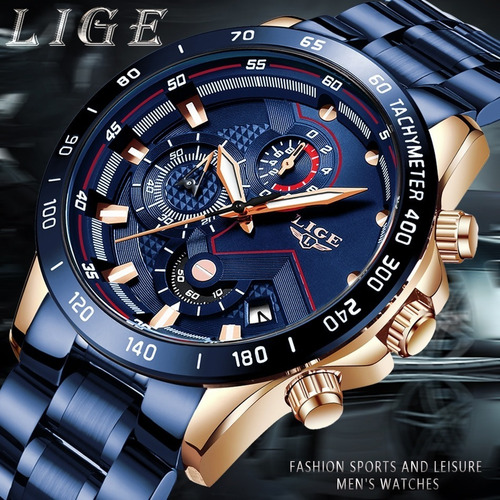 Relogio Masculino Lige Original 9982 Importado - Frete Grati