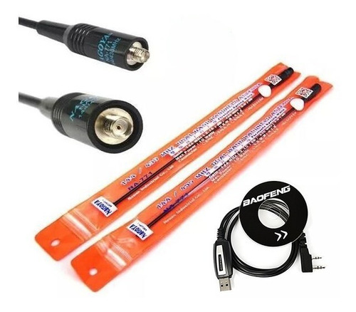 Kit 2 Antena Ht Nagoya Na 771 Ht Radio Baofeng + 1 Cabo E Cd