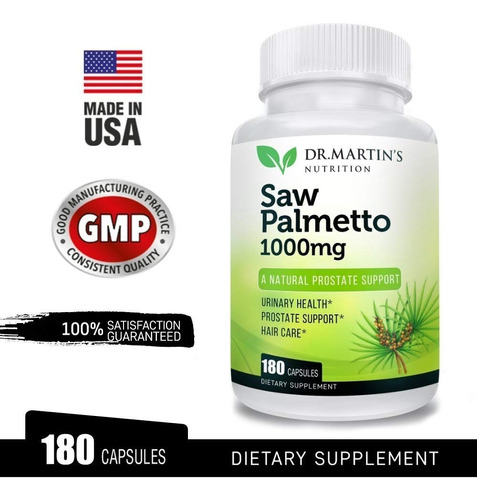 Tratamiento Prostata Saw Palmetto.180 Caps 1000mg Made N Usa