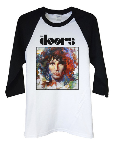 Polera Raglan 3/4 The Doors Jim Painting Rock Abominatron