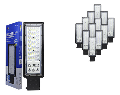 Lampara Led Luminaria 100w 11000lm Suburbana Ip65 12 Piezas