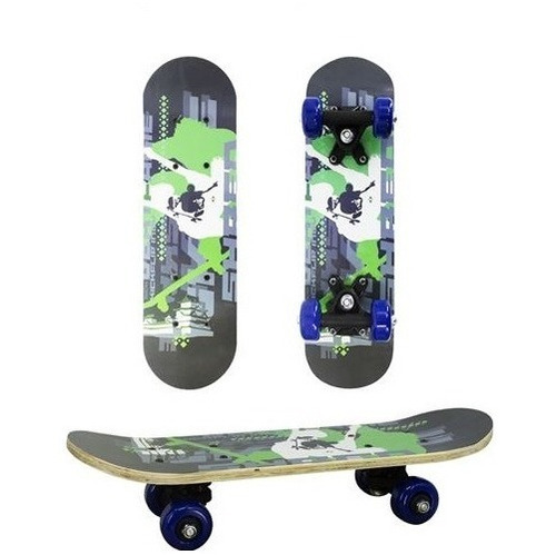 Patineta Skate 4 Ruedas 43cm Doble Estampa Niño Niña